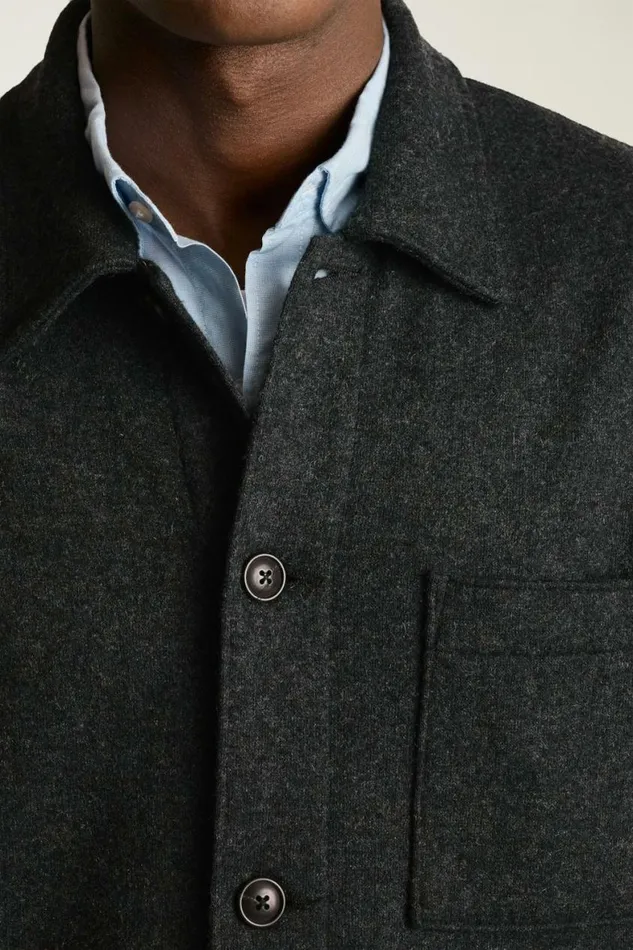 Men Sweater Chore Jacket Grey Navy Bonobos Overshirts