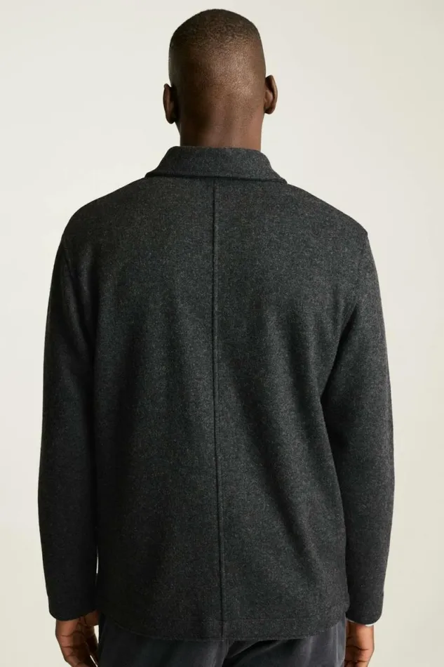 Men Sweater Chore Jacket Grey Navy Bonobos Overshirts