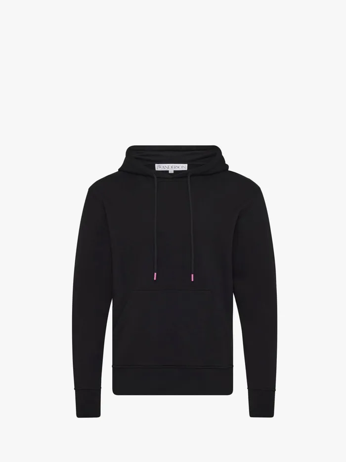 Men Sweatshirts and Hoodies JW Anderson HOODIE WITH PRINTED LACE BACK PANEL Black Men Sweatshirts and Hoodies JW Anderson HOODIE WITH PRINTED LACE BACK PANEL Black