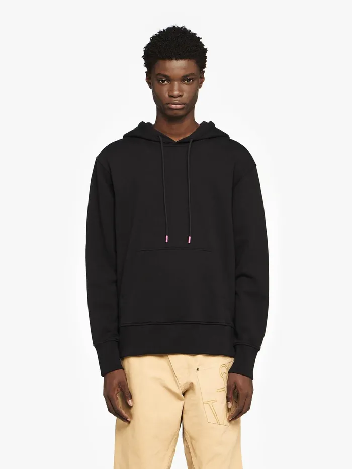 Men Sweatshirts and Hoodies JW Anderson HOODIE WITH PRINTED LACE BACK PANEL Black Men Sweatshirts and Hoodies JW Anderson HOODIE WITH PRINTED LACE BACK PANEL Black