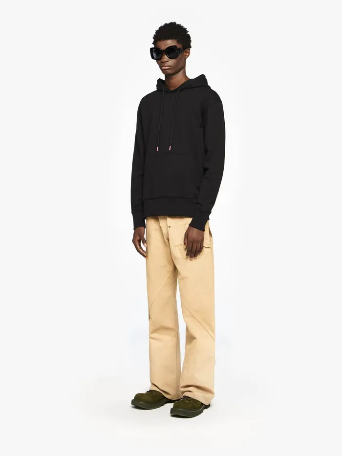 Men Sweatshirts and Hoodies JW Anderson HOODIE WITH PRINTED LACE BACK PANEL Black Men Sweatshirts and Hoodies JW Anderson HOODIE WITH PRINTED LACE BACK PANEL Black