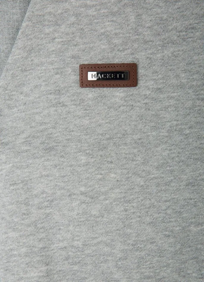 Men Sweatshirts Hackett London Classic Fit Full Zip Cardigan Marl Grey