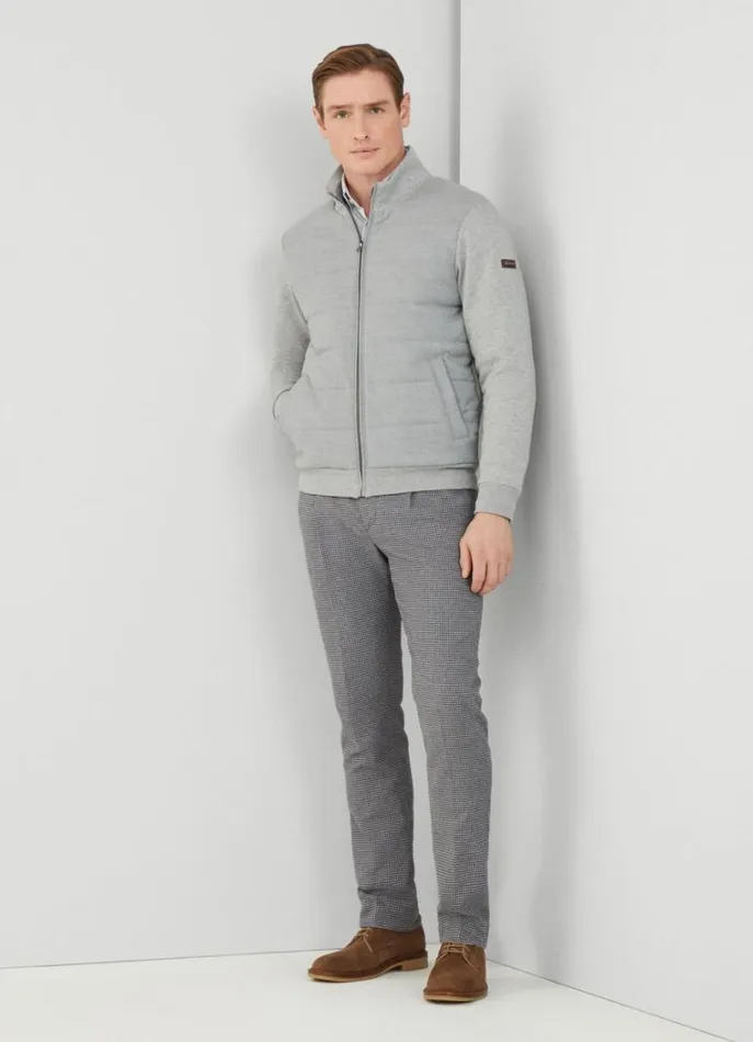 Men Sweatshirts Hackett London Classic Fit Full Zip Cardigan Marl Grey