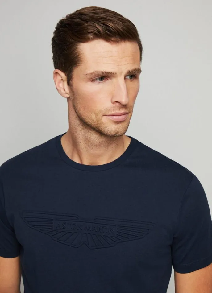 Men Tshirts Hackett London Aston Martin Classic Fit TShirt Navy