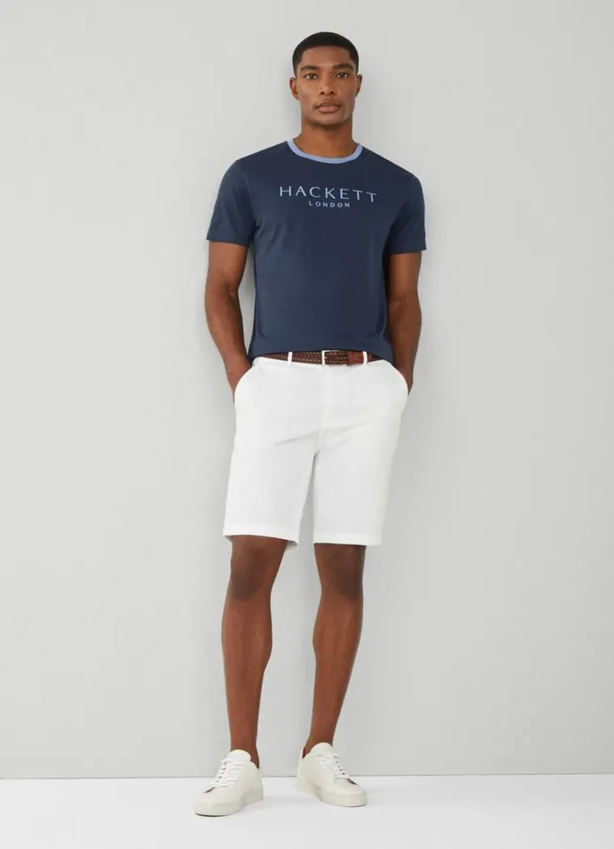 Men Tshirts Hackett London Classic Fit Heritage TShirt Navy