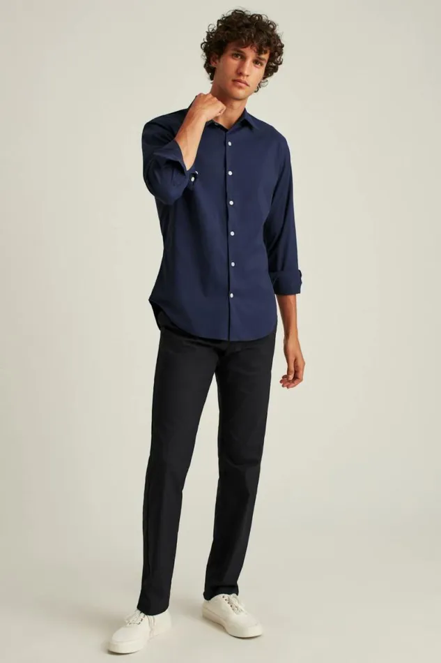 Men Tech Button Down Shirt Navy Bonobos Casual Shirts