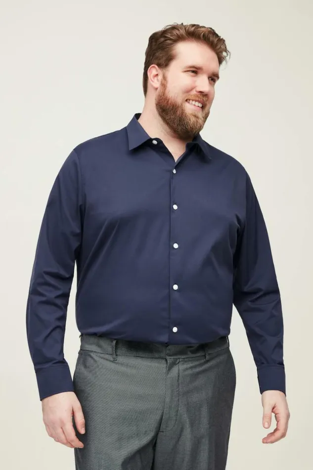Men Tech Button Down Shirt Navy Bonobos Casual Shirts