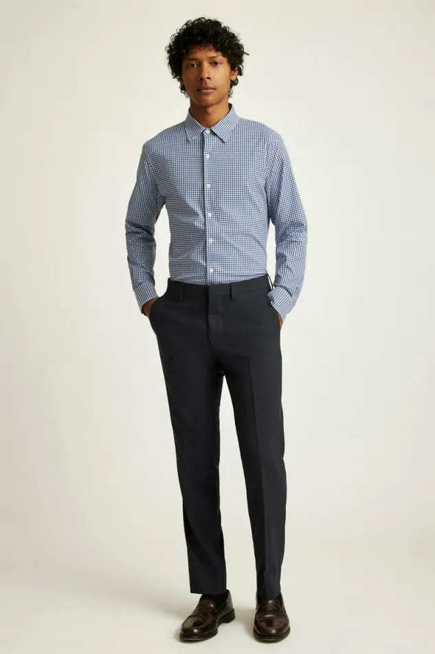 Men Tech Button Down Shirt Navy Medium Blue Plaid Bonobos Business Casual Shirts Men Tech Button Down Shirt Navy Medium Blue Plaid Bonobos Business Casual Shirts