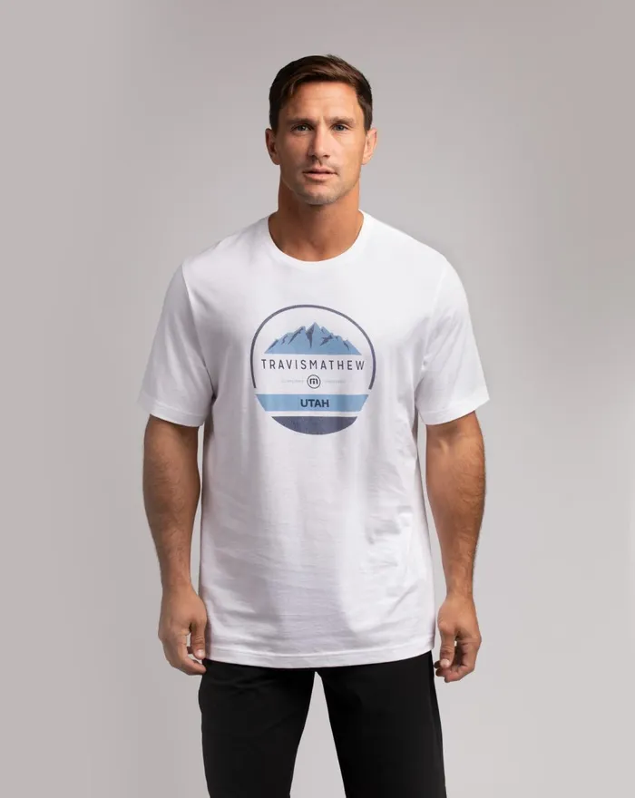 Men Tees TravisMathew 2002 GAMES TEE White