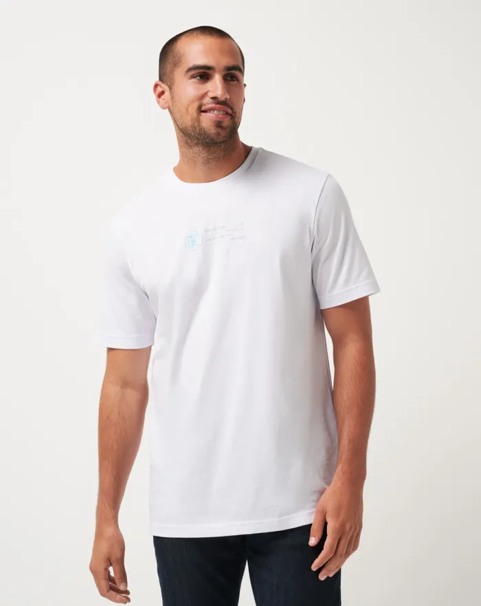 Men Tees TravisMathew BURNLEY SLIDE SHOW TEE White