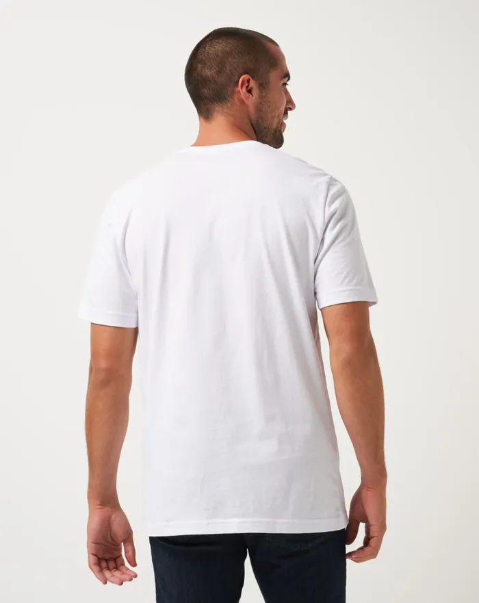 Men Tees TravisMathew BURNLEY SLIDE SHOW TEE White