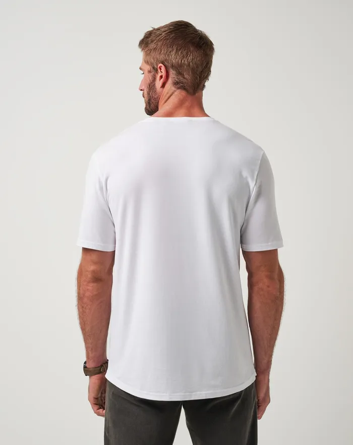 Men Tees TravisMathew CLOUD CREW TEE White