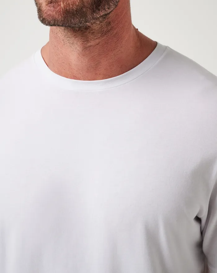 Men Tees TravisMathew CLOUD CREW TEE White