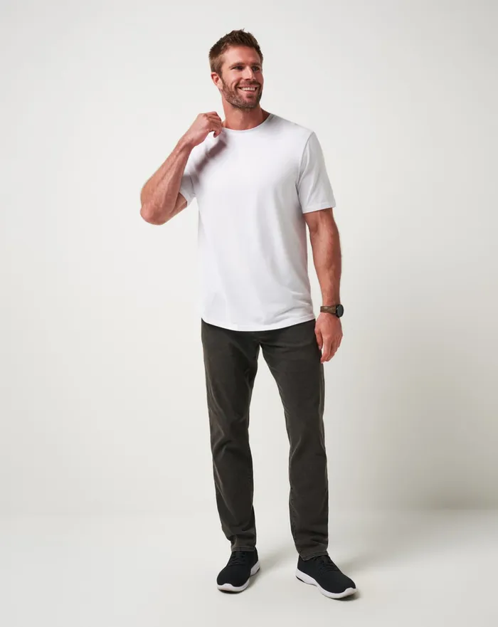 Men Tees TravisMathew CLOUD CREW TEE White