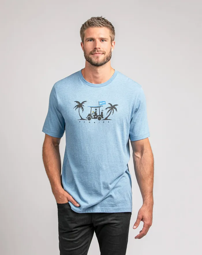 Men Tees TravisMathew EVERGLADES 20 TEE Heather Allure