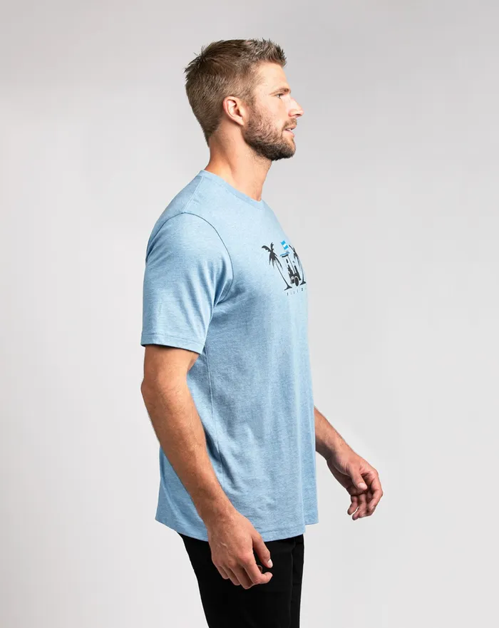 Men Tees TravisMathew EVERGLADES 20 TEE Heather Allure