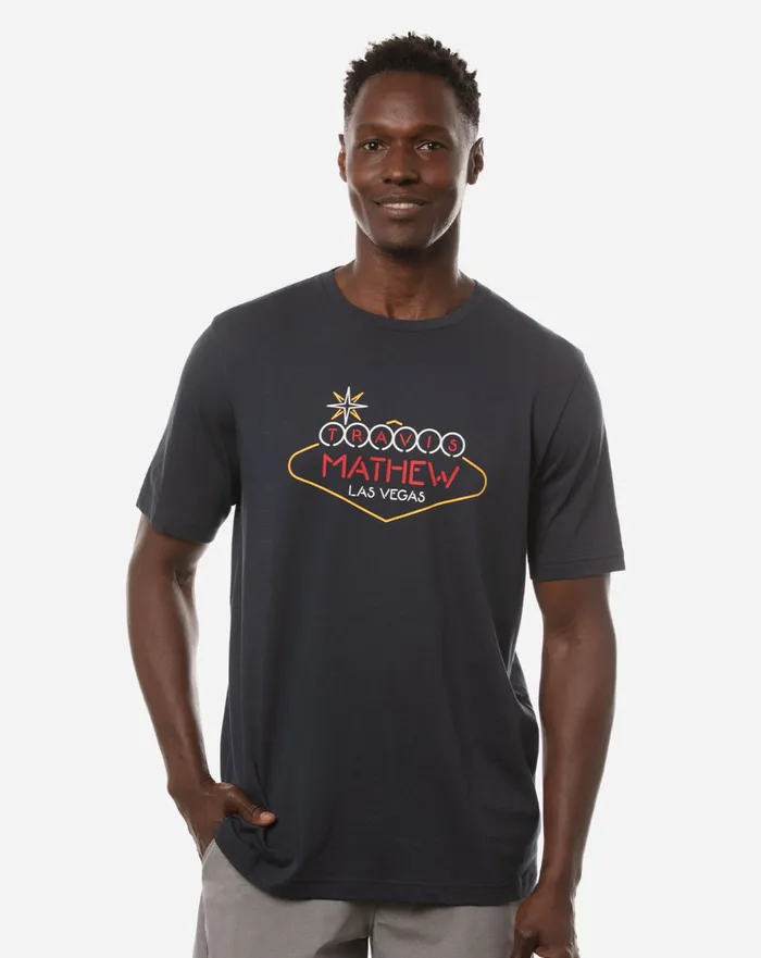 Men Tees TravisMathew LA TO VEGAS 20 TEE Mood Indigo