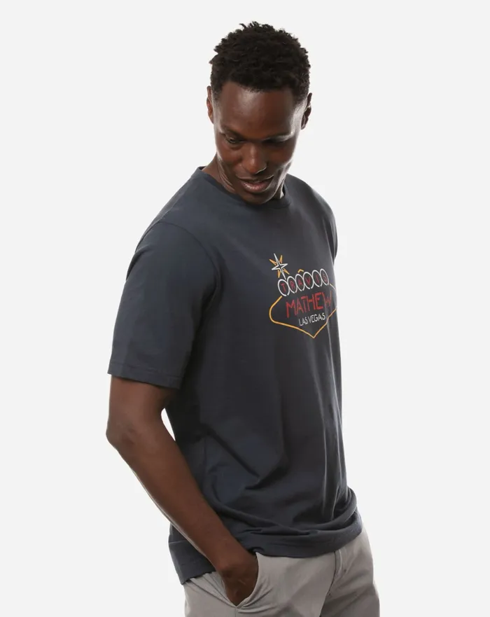 Men Tees TravisMathew LA TO VEGAS 20 TEE Mood Indigo