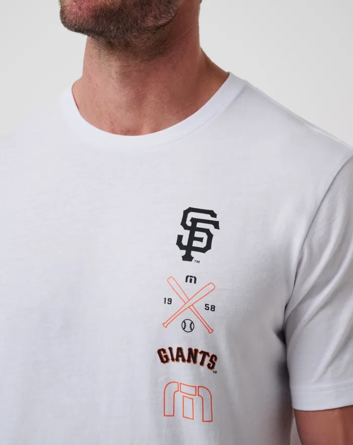 Men Tees TravisMathew SAN FRANCISCO GIANTS SUNSET SLAM 20 TEE White