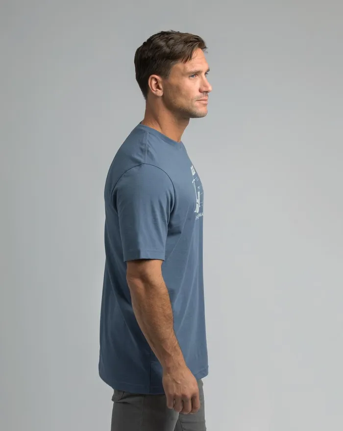 Men Tees TravisMathew STRAIGHT UP TEE Vintage Indigo