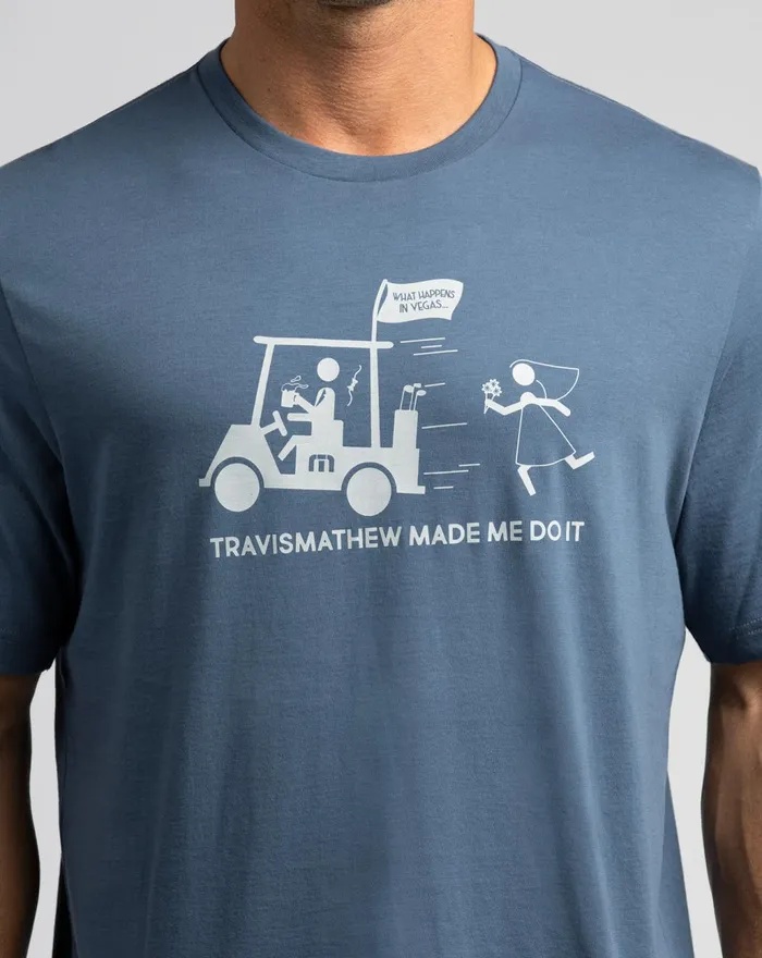 Men Tees TravisMathew STRAIGHT UP TEE Vintage Indigo