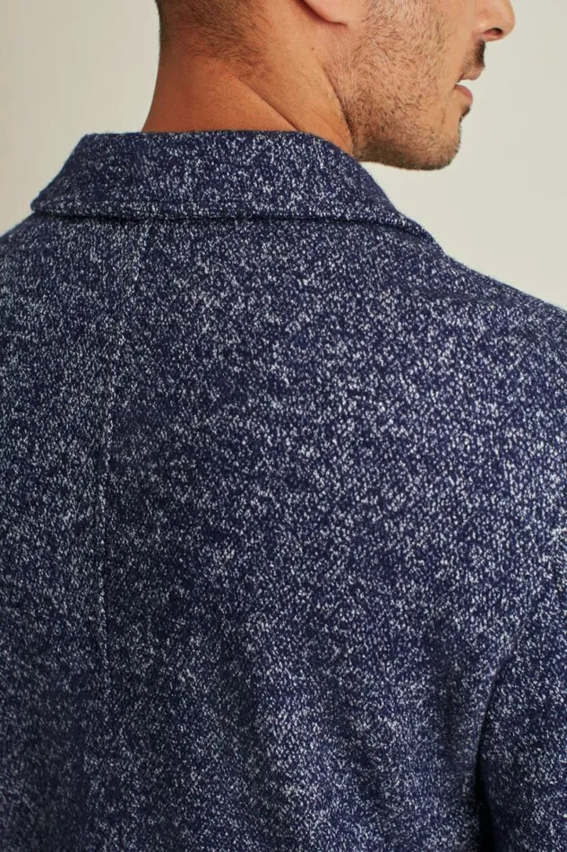 Men The Cozy Shacket Navy Marl Bonobos Jackets and Coats