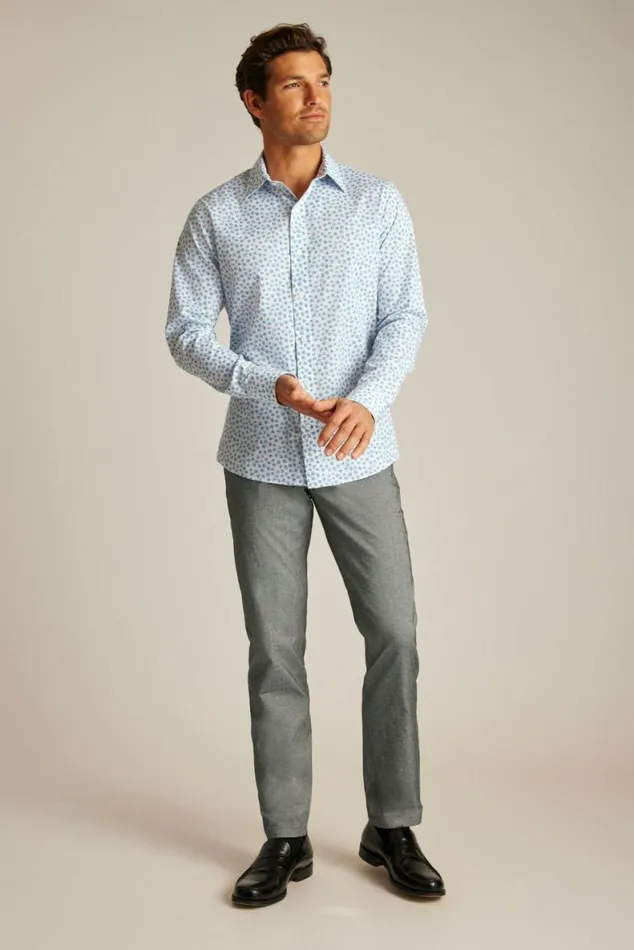 Men The Desk To Dinner Shirt Blue Bernard Floral Bonobos Business Casual Shirts