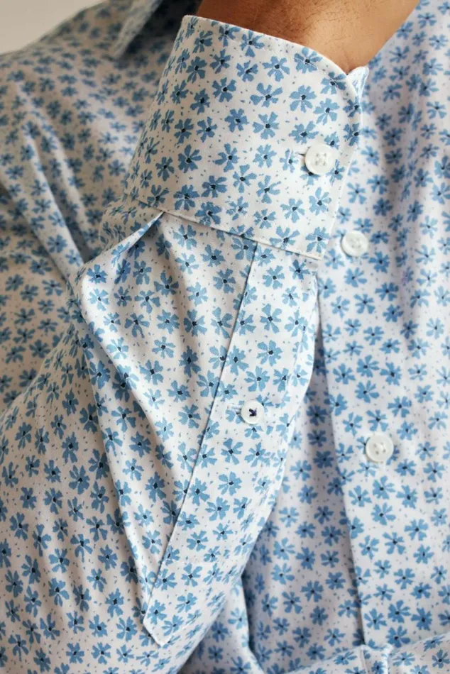 Men The Desk To Dinner Shirt Blue Bernard Floral Bonobos Business Casual Shirts