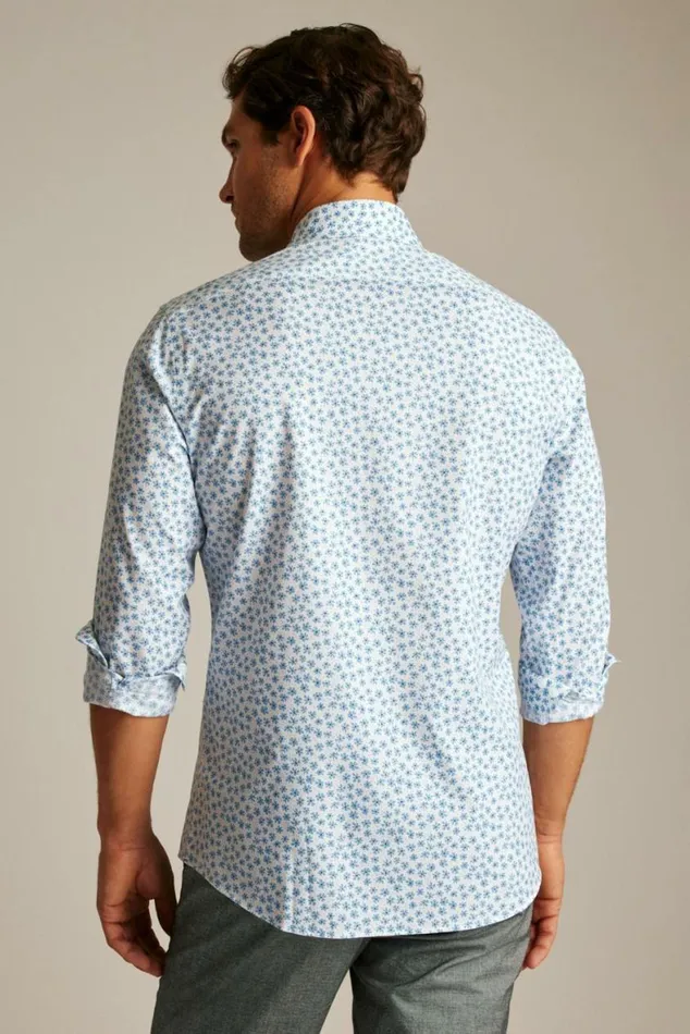 Men The Desk To Dinner Shirt Blue Bernard Floral Bonobos Business Casual Shirts