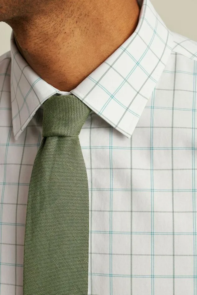 Men The Desk To Dinner Shirt Blue Green Windowpane Bonobos Business Casual Shirts