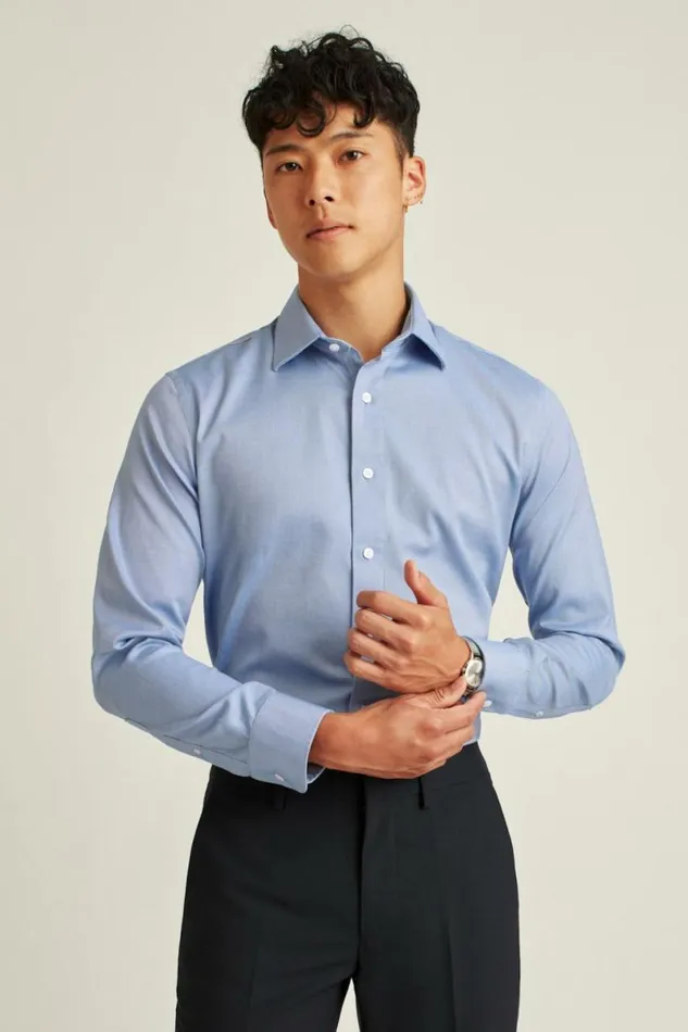 Men The Desk To Dinner Shirt Blue Texture Bonobos Business Casual Shirts