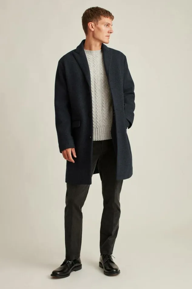 Men The Italian Wool Top Coat Navy Charcoal Houndstooth Bonobos Jackets and Coats Men The Italian Wool Top Coat Navy Charcoal Houndstooth Bonobos Jackets and Coats