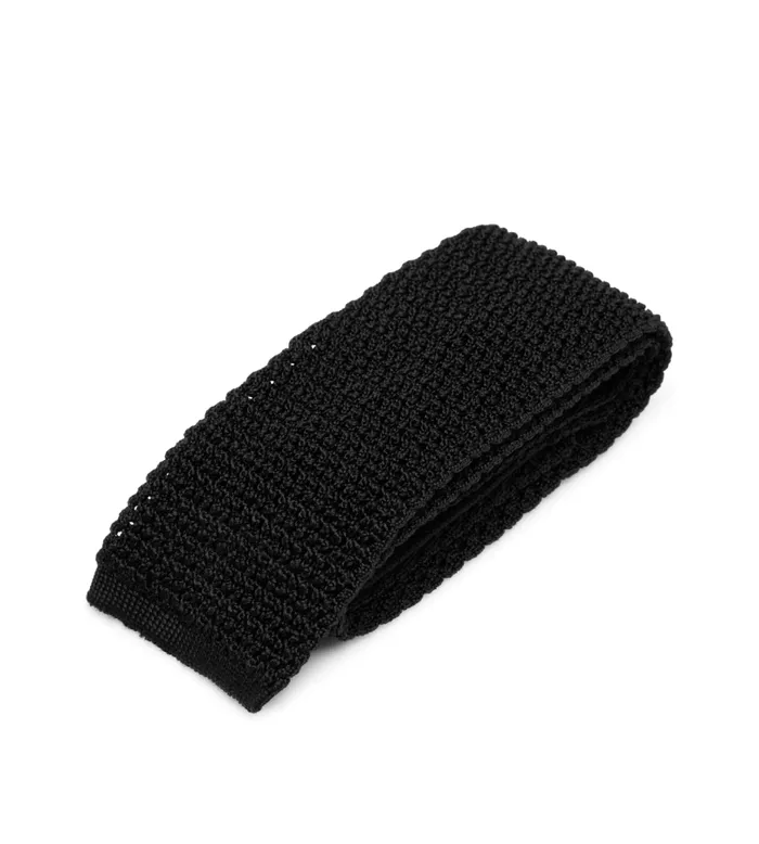Men Ties and Bow Ties Tom Ford Knitted Tie Black Men Ties and Bow Ties Tom Ford Knitted Tie Black