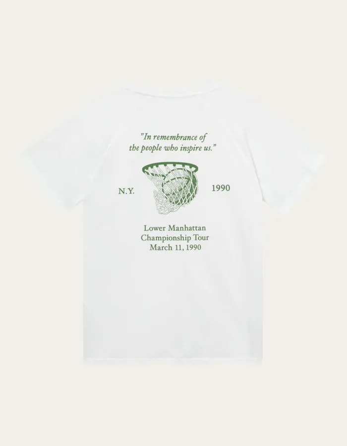 Men Tournament TShirt 8211 WhiteVintage Green Les Deux Tshirts