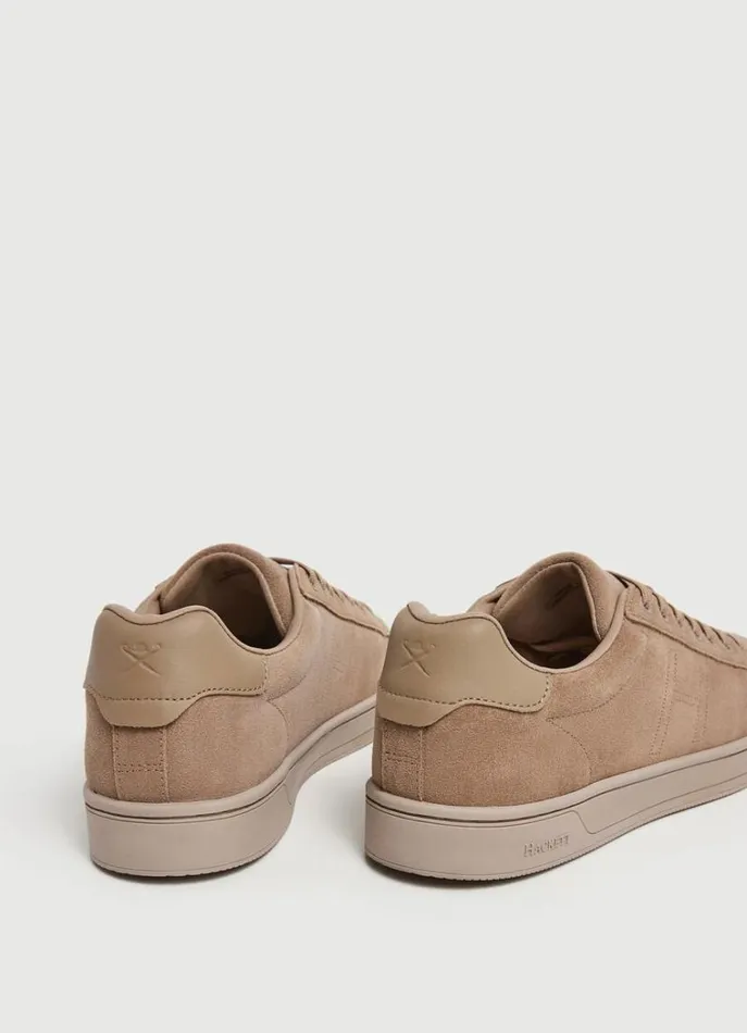 Men Trainers Hackett London Suede Trainers Sand Beige