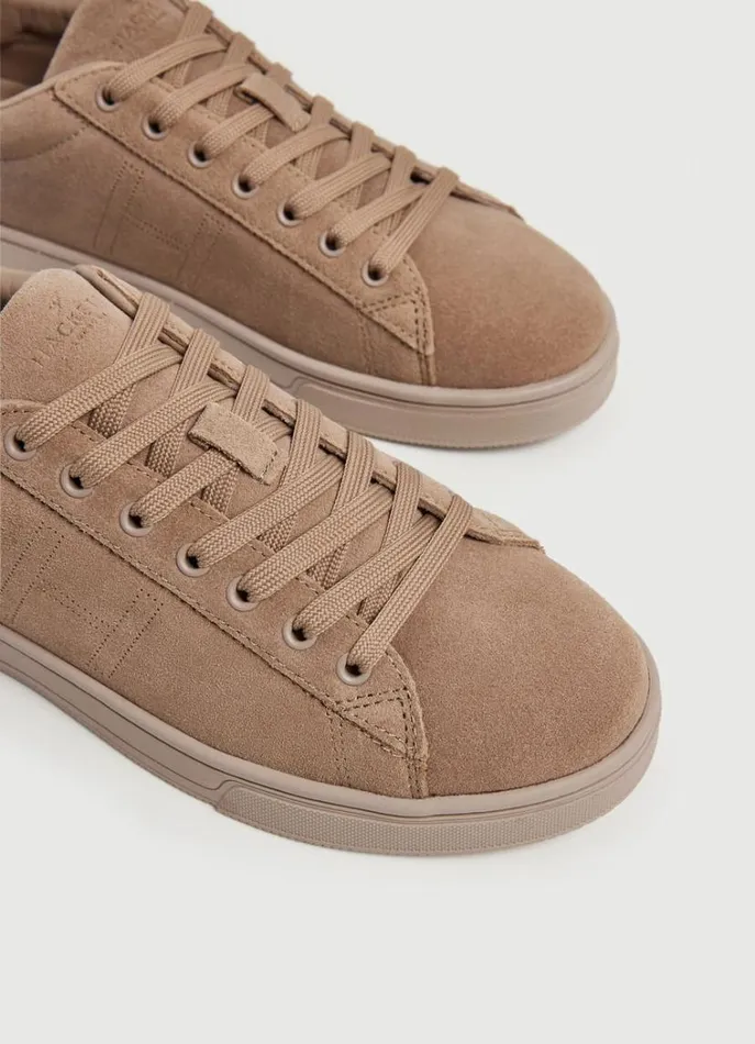 Men Trainers Hackett London Suede Trainers Sand Beige