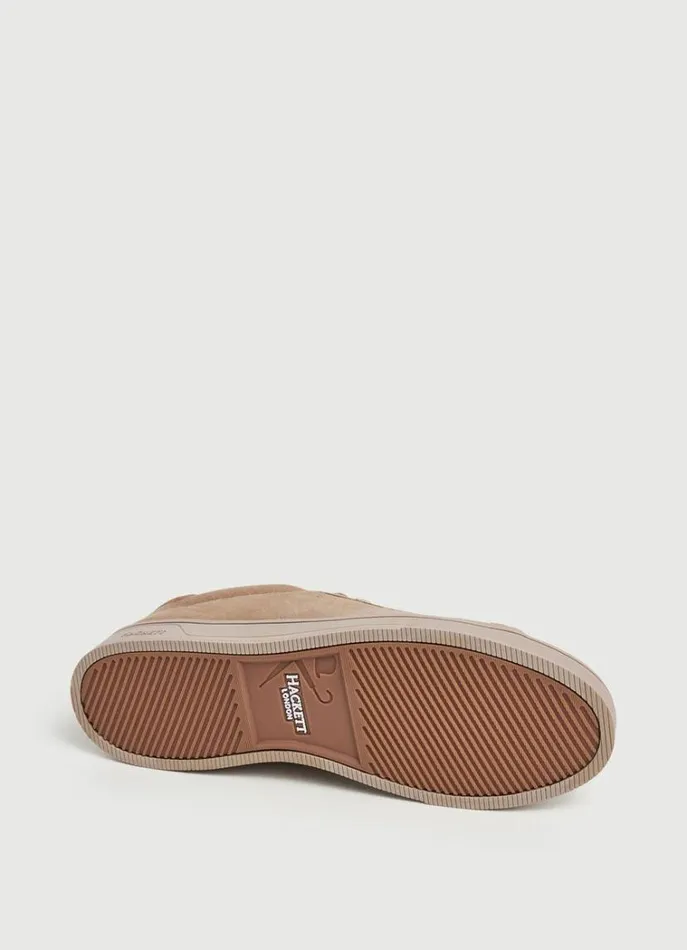 Men Trainers Hackett London Suede Trainers Sand Beige