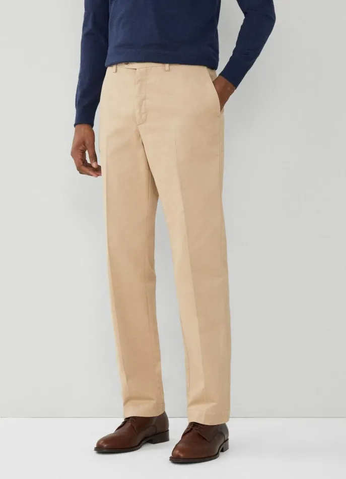 Men Trousers and Chinos Hackett London Classic Fit Sanderson Chinos Oat