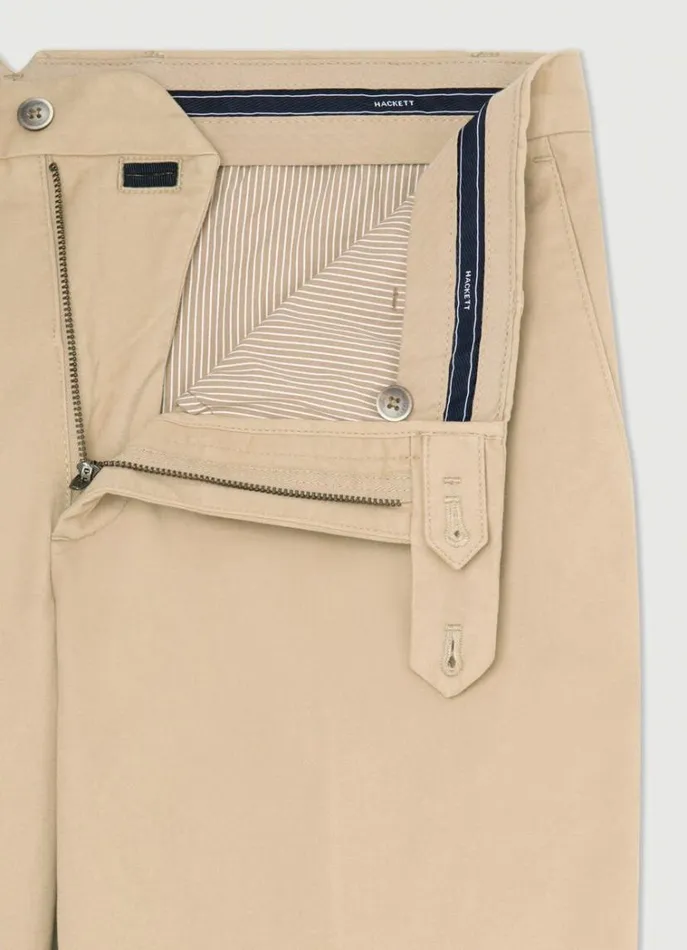 Men Trousers and Chinos Hackett London Classic Fit Sanderson Chinos Oat