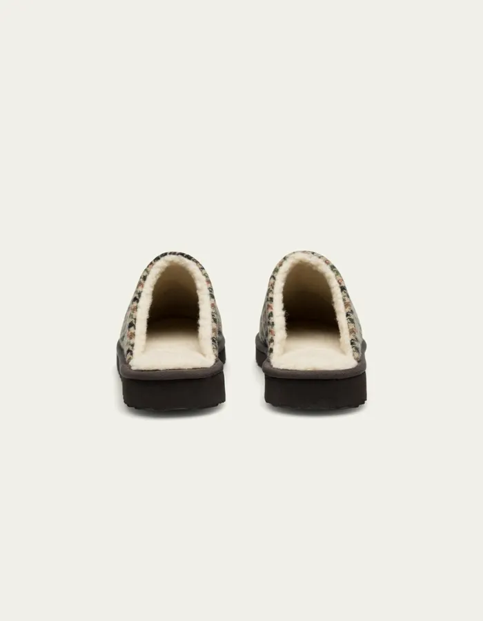 Men Truman Houndstooth Padded Slipper 8211 Warm SandBlack Les Deux Shoes