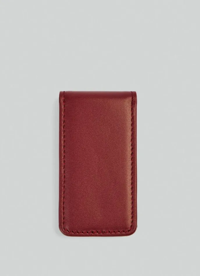 Men Wallets and Cardholders Hackett London TwoTone Magnetic Clip Case Redwhite