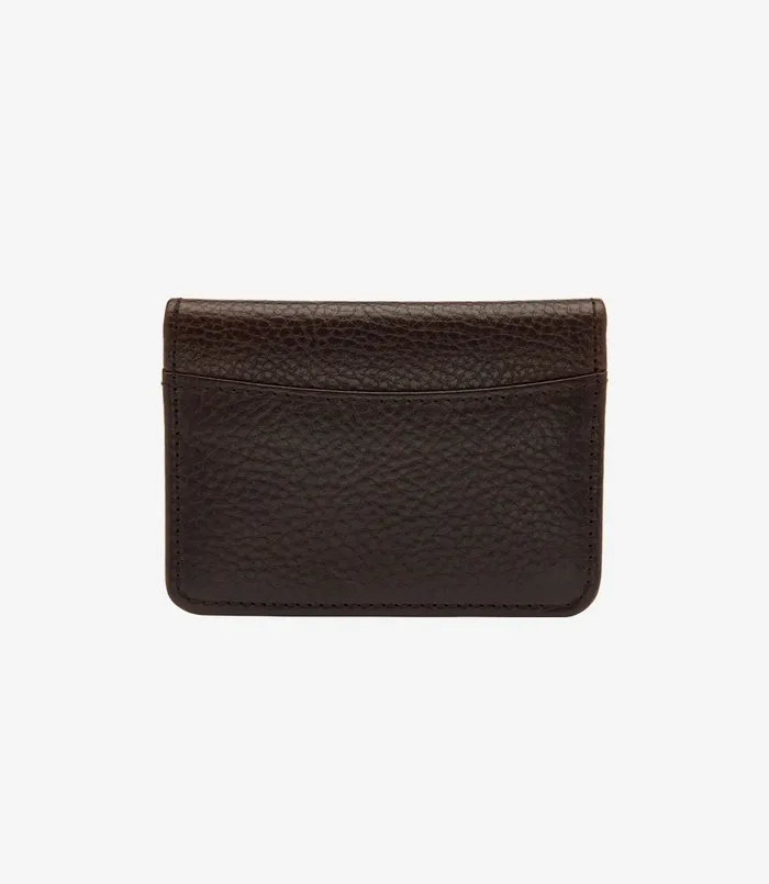 Men Wallets Card Holders Loake Fenchurch Card Holder Dark Brown Grain