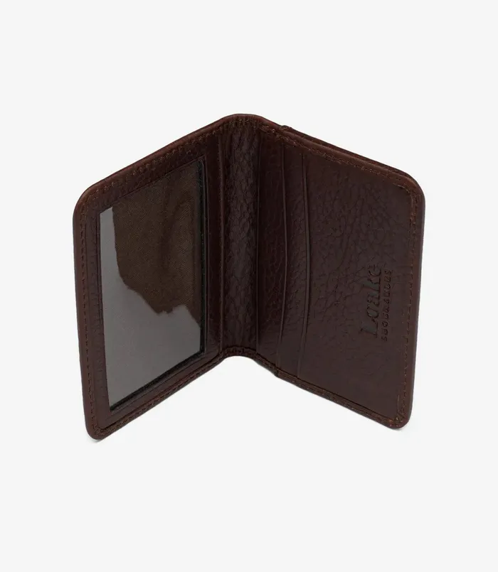 Men Wallets Card Holders Loake Fenchurch Card Holder Dark Brown Grain