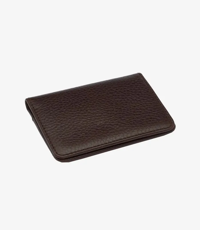 Men Wallets Card Holders Loake Fenchurch Card Holder Dark Brown Grain