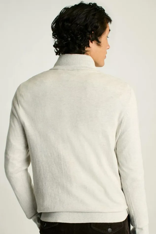 Men Washable Cotton Cashmere HalfZip Light Grey Bonobos Half and FullZips