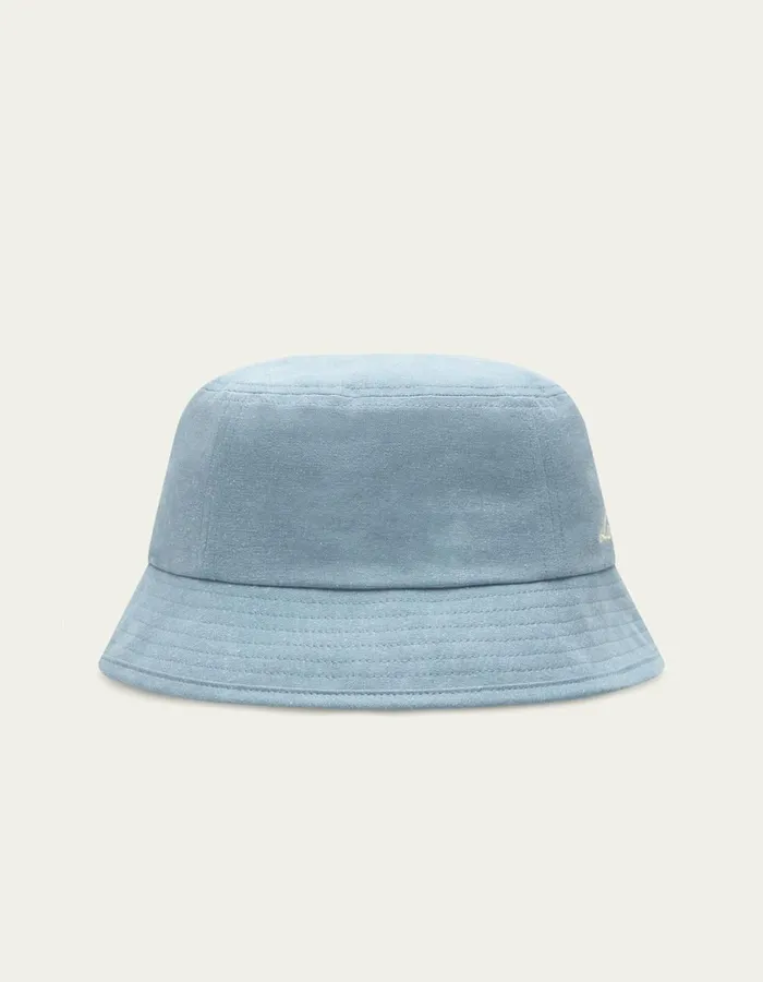 Men Washed Bucket Hat 8211 Washed Denim Blue Les Deux CapsHats