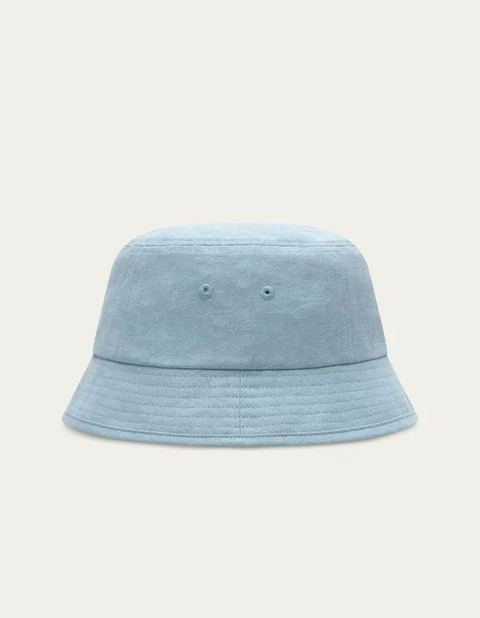 Men Washed Bucket Hat 8211 Washed Denim Blue Les Deux CapsHats