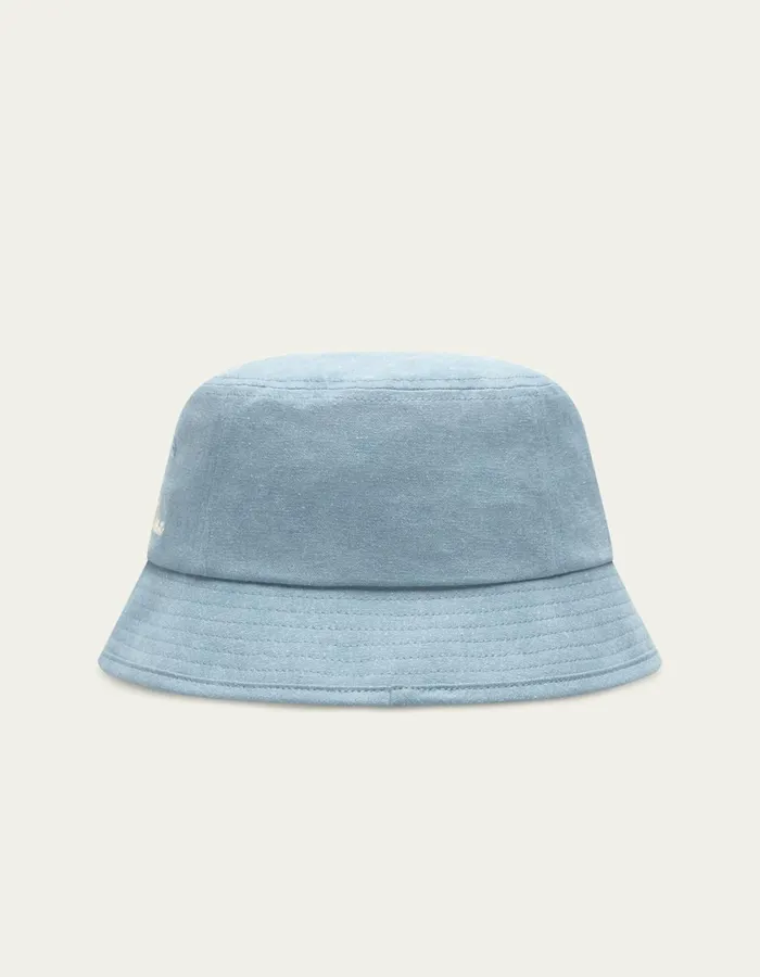 Men Washed Bucket Hat 8211 Washed Denim Blue Les Deux CapsHats