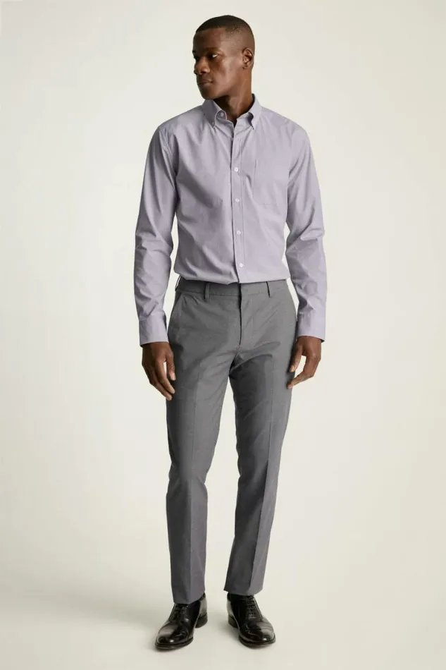 Men Weekday Warrior Dress Pants Monday Grey Micro Dobby Bonobos Dress Pants