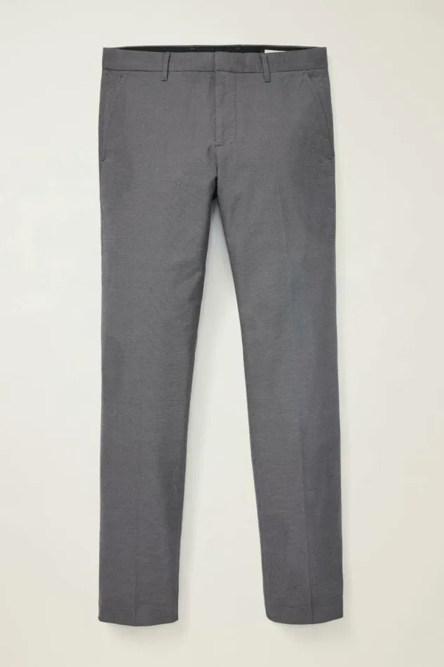 Men Weekday Warrior Dress Pants Monday Grey Micro Dobby Bonobos Dress Pants